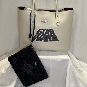 NWOT Star Wars X Coach Town Tote With Glitter Motif